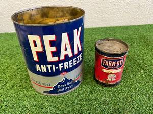 lot 118 image: Farm-Oyl Grease & Peak Antifreeze Cans