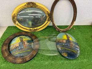 lot 129 image: Vintage Frames, Glass & Artwork