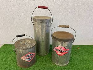 lot 132 image: Dairy Cans - Winona MN
