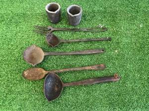 lot 149 image: Cast Iron Utensils