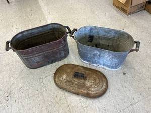 lot 203 image: Copper & Galvanized Boilers