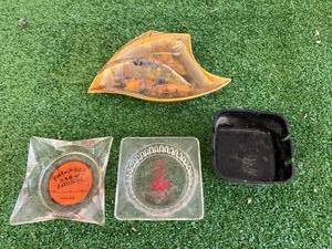 lot 218 image: Ashtrays - Knox ND, Sanborn ND, Grain Belt & California Pottery