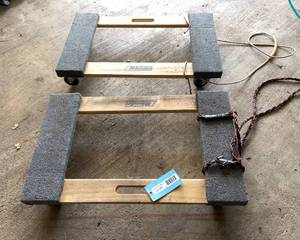 lot 251 image: Two Wood Mover on Wheels