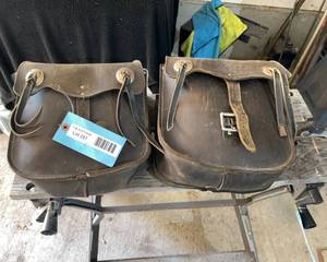 lot 257 image: Two Leather Motorcycle Bags