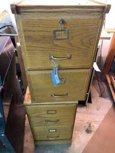 lot 18 image: Wood File Cabinet