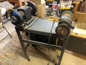 lot 8 image: Two Sided BufferGrinder Table