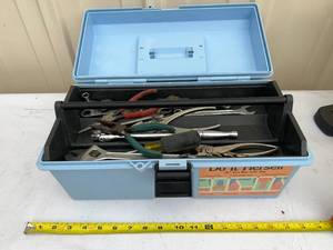 lot 55 image: Plastic Tool Chest with Various Tools