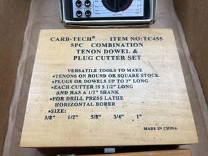 lot 128 image: Carb-Tech Plug Cutter Set, Amp Voltage