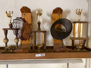 lot 65 image: Various Trophies and Wind Decor