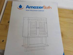lot 6 image: Amazer Bath Wall Mounted Cabinet- n...