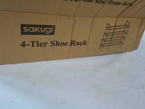 lot 18 image: Sakugi 4 Tier Shoe Rack new in box...