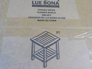 lot 20 image: Lue Bona Shower Bench new in box n...