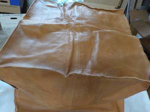 lot 70 image: Leather Pouf- needs filling...