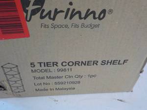lot 78 image: Purino 5 Tier Corner Shelf  new in...