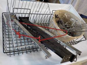 lot 83 image: Slatwall and Peg Board Hooks and Sh...