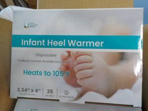 lot 88 image: 4 x 25 ct each Infant Heel Warmers-...