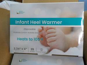 lot 89 image: 4 x 25 ct each Infant Heel Warmers-...