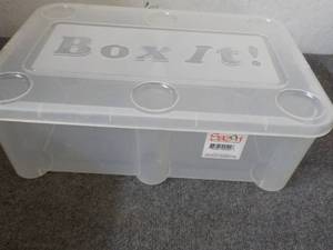 lot 101 image: 5 Sazon 5 Gallon Box It Plastic Sto...