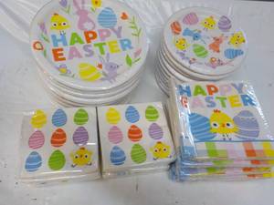 lot 106 image: Easter Paper Plates- 2 sizes and Na...