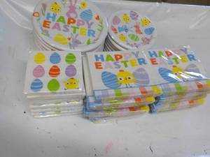 lot 111 image: Easter Paper Plates- 2 sizes and Na...