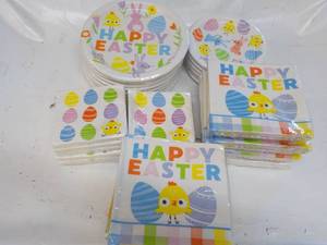 lot 112 image: Easter Paper Plates- 2 sizes and Na...