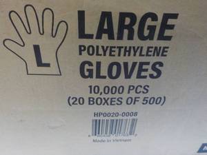lot 123 image: 10,000 size Large Polyethylene Sing...