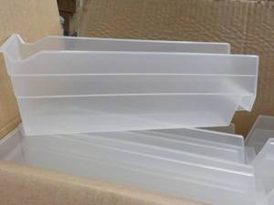 lot 150 image: Case of 36 Clear Plastic Shelf Stor...