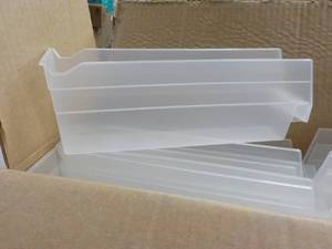 lot 151 image: Case of 36 Clear Plastic Shelf Stor...