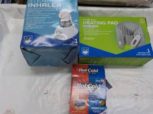 lot 180 image: Heating Pad, Steam Inhaler and Hot...