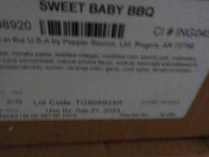 lot 210 image: Case of Sweet Baby Barbecue Sauce...