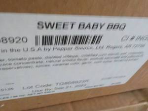 lot 211 image: Case of Sweet Baby Barbecue Sauce...
