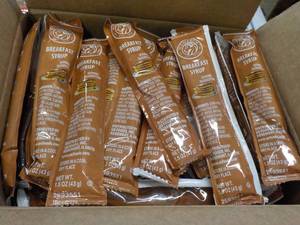 lot 214 image: 2 x 100 packets Breakfast Syrup...
