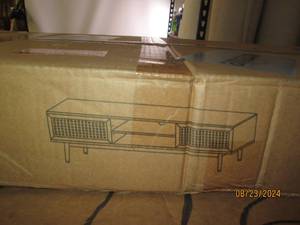 white tv stand...