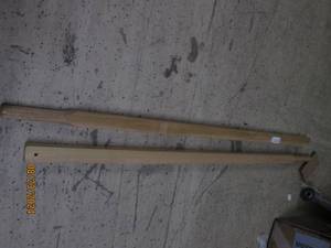 wheel barrow handles wood...