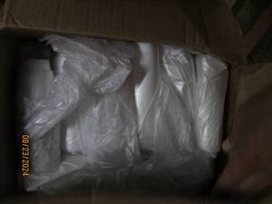 case of white garbage bags...