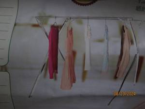 metal clothes rack...