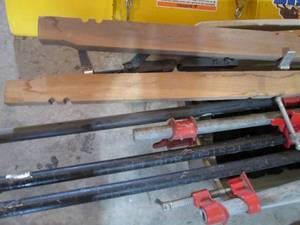 lot 5 image: Assorted Woodworking Bar Clamps and Shopsmith Guides