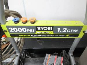 lot 24 image: Ryobi 2000 PSI Electric Pressure Washer