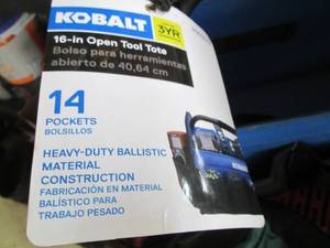 lot 40 image: Lot of 3 Heavy-Duty Tool Bags - Kobalt, Husky, Masterforce