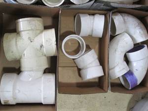 lot 50 image: Lot of Assorted PVC Plumbing Fittings