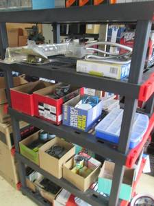 lot 63 image: Heavy Duty Plastic Shelving Unit