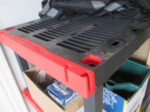 lot 64 image: Heavy-Duty Plastic Storage Shelving Unit