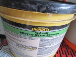 lot 70 image: Quikrete Hydraulic Water-Stop Cement and Gojo Fast Towels