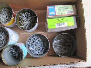 lot 76 image: Assorted Nails, Screws, and Fasteners Lot