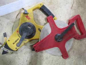 lot 100 image: Lot of 2 Measuring Tapes (ACE 106 and Red Reel)