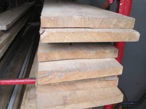 lot 103 image: Lot of Rough Sawn Oak Lumber Planks