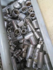 lot 120 image: Assorted Socket Wrench Set with Metal Toolbox
