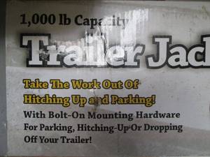 lot 134 image: 1,000 lb Capacity Trailer Jack with Swivel Wheel