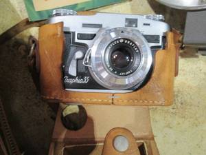 lot 158 image: Vintage Camera Lot with Accessories and Carrying Case