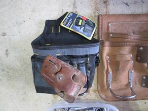 lot 181 image: Lot of Tool Belts, Wrenches, and Pruning Shears